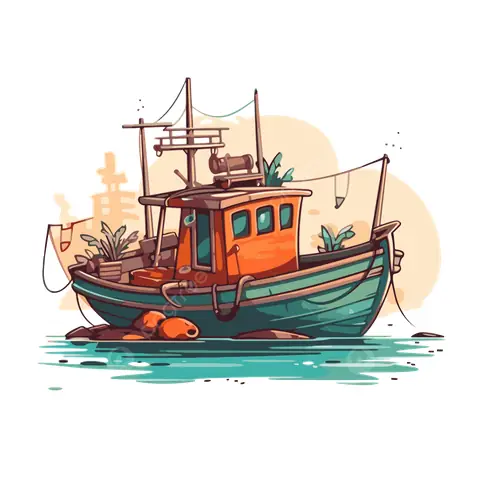 Cách Vẽ Thuyền Đánh Cá