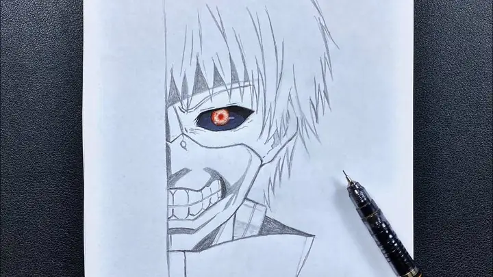 Cách Vẽ Tokyo Ghoul Kaneki