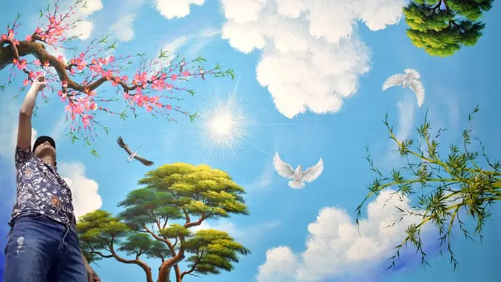 Cách Vẽ Trần Mây Đẹp