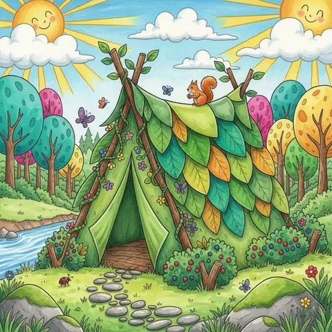 Cách Vẽ Tranh Lều Trại