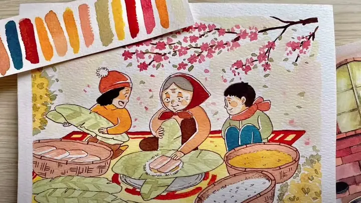 Cách Vẽ Tranh Mùa Xuân
