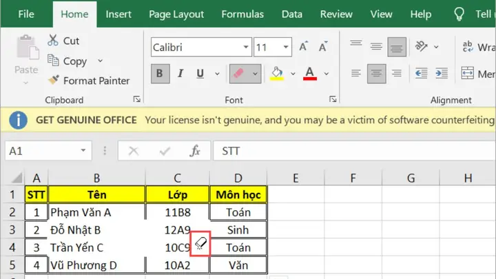 Cách Vẽ Viền Trong Excel