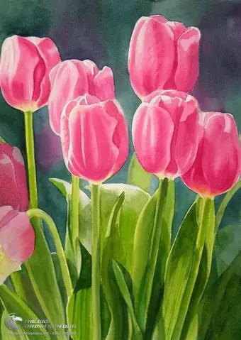 Cách Vẽ Vườn Hoa Hồng