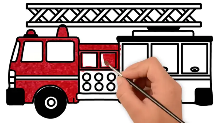 Cách Vẽ Xe Chữa Cháy