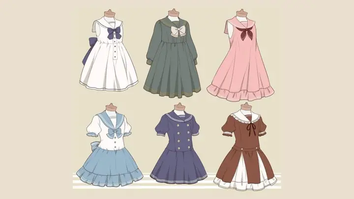 Váy Cách Vẽ Quần Áo Anime